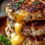 Cheddar Ranch Chicken Burgers