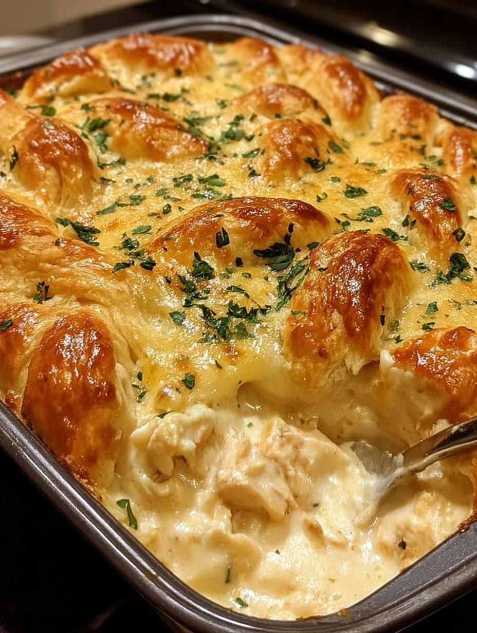 Cheesy Chicken Crescent Bake