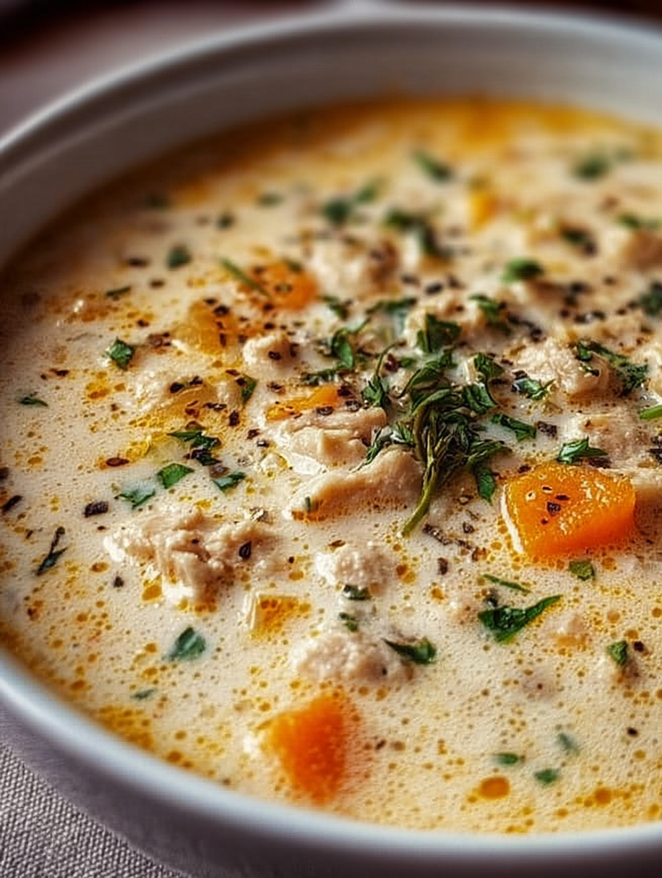 Creamy Italian Ground Chicken Soup