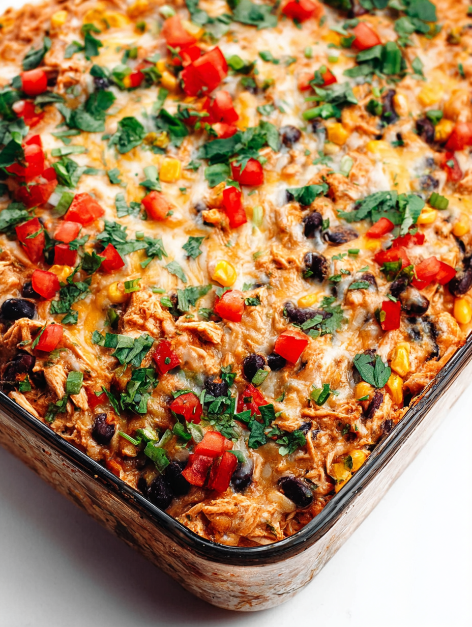 Easy Chicken Burrito Casserole