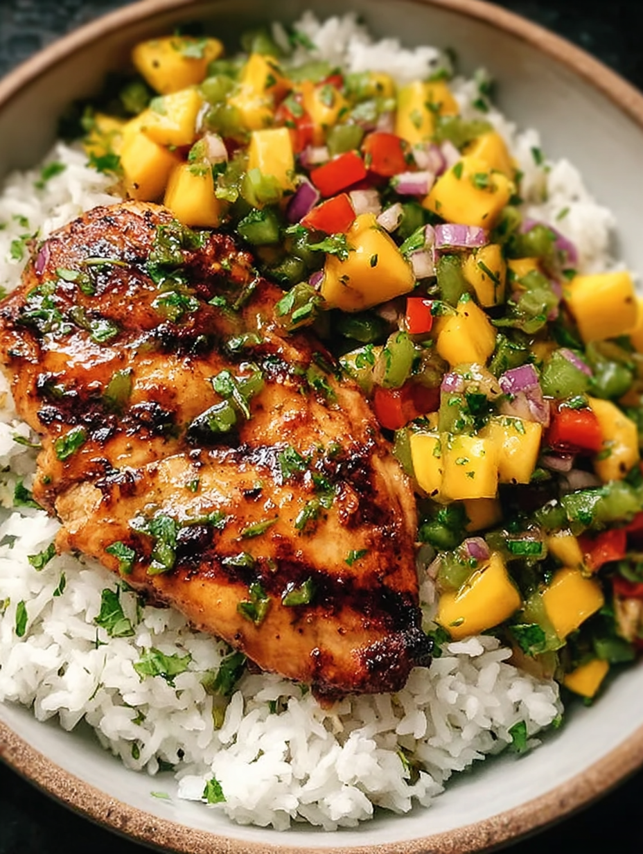 Honey Lime Chicken with Mango Salsa
