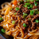 Mongolian Ground Beef Noodles