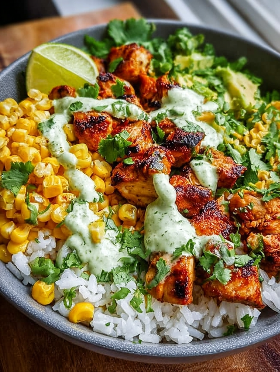 Street Corn Chicken Rice Bowl (40g Protein)