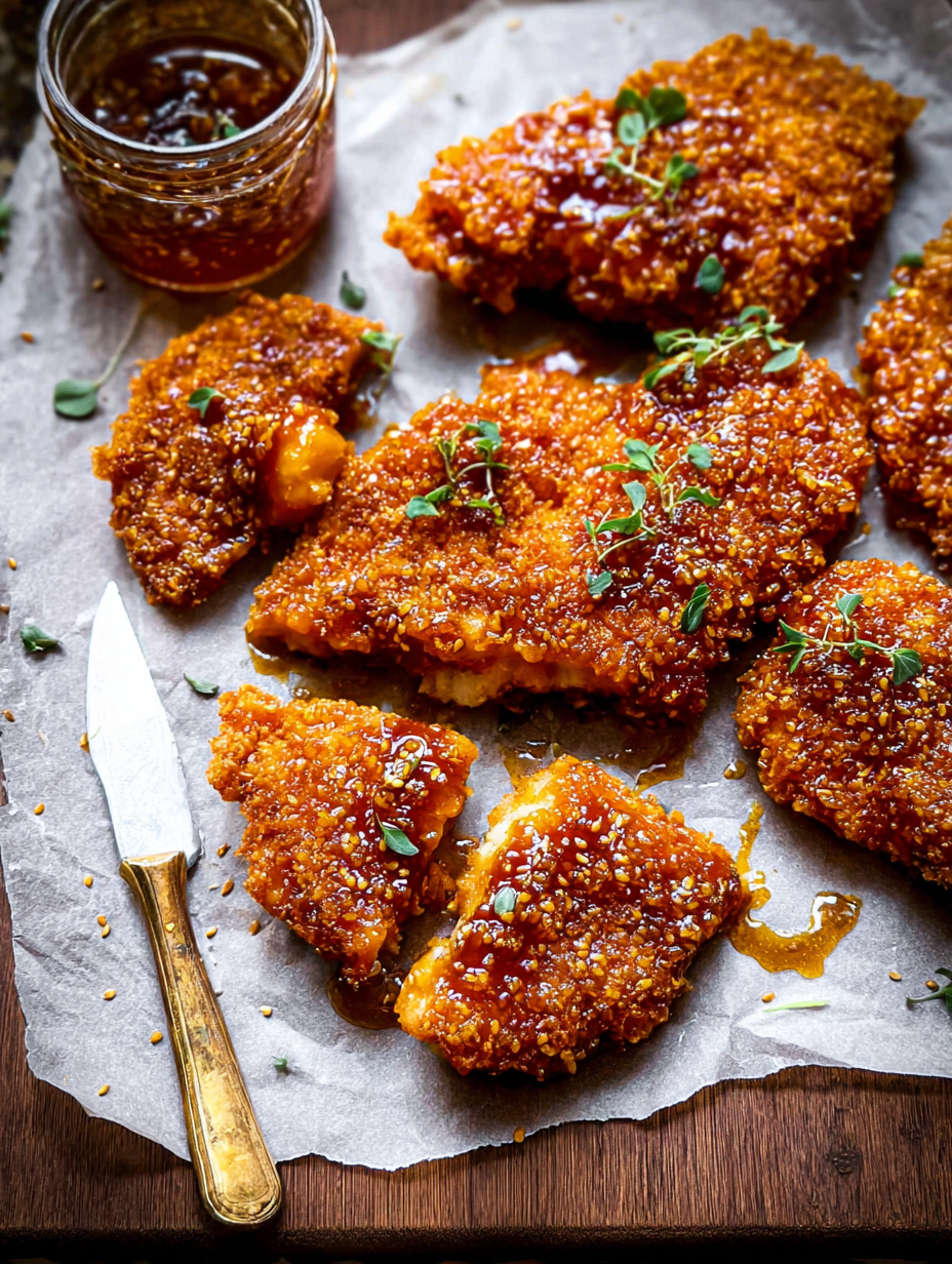 Baked Crunchy Hot Honey Chicken