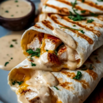 Cheesy Garlic Chicken Wraps