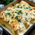 Creamy White Chicken Enchiladas