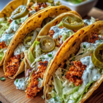 Dill Pickle Ranch Smash Chicken Tacos