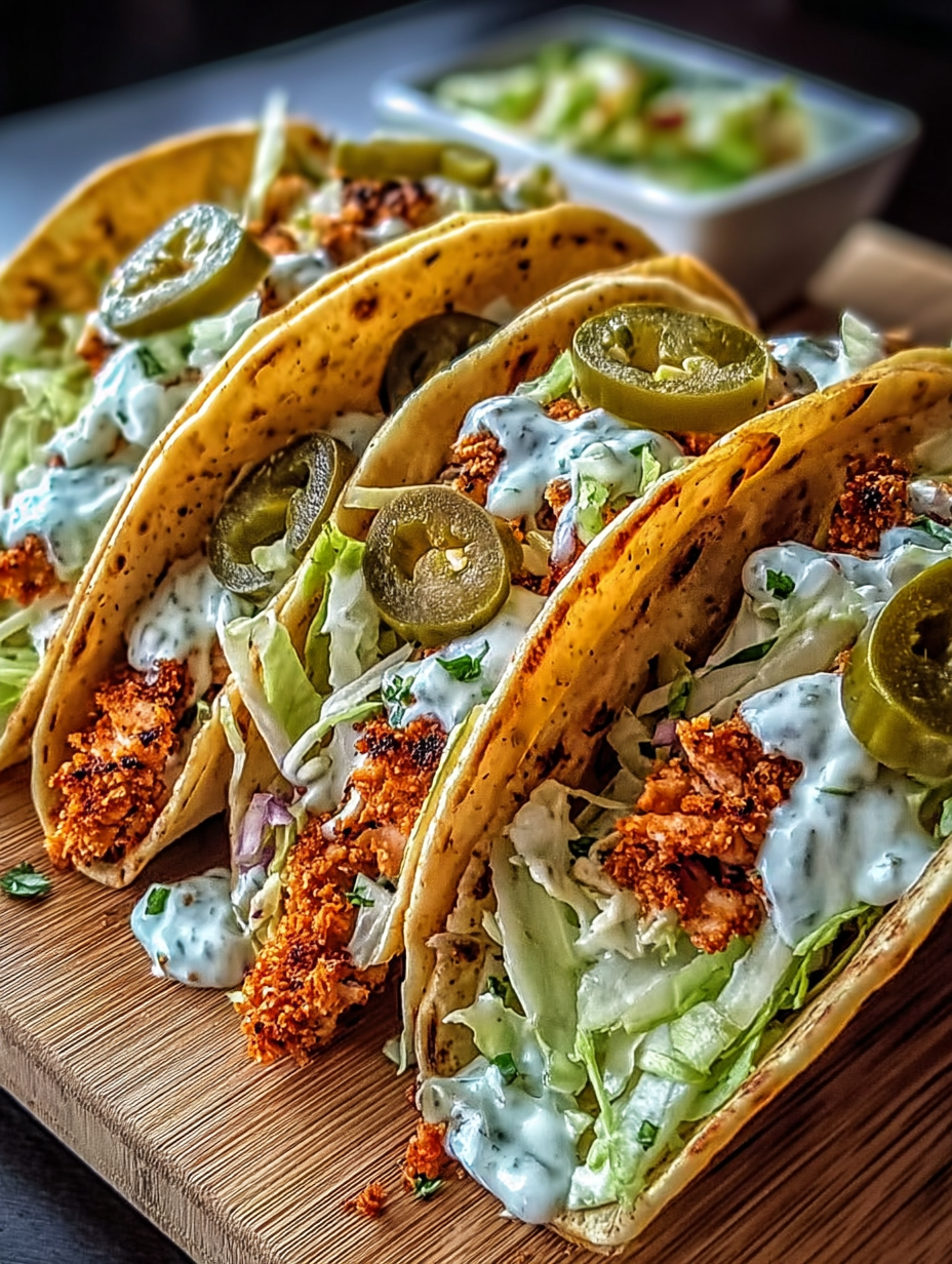 Dill Pickle Ranch Smash Chicken Tacos