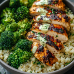 Grilled Chicken and Broccoli Bowls