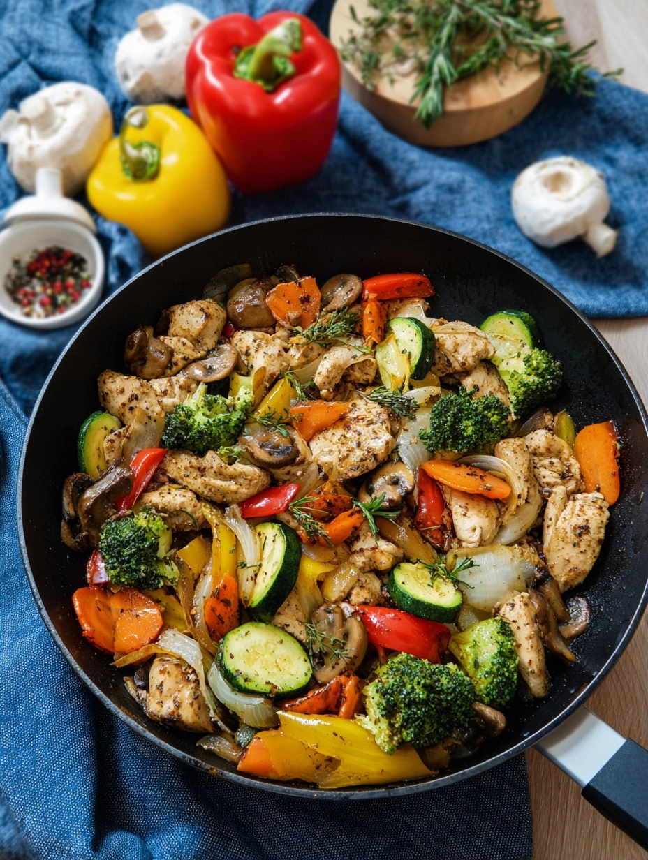 Healthy Chicken and Vegetables Skillet