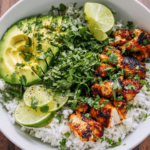Honey Lime Chicken & Avocado Rice Bowl (High Protein)