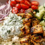 Mediterranean Lemon-Dill Chicken Bowls