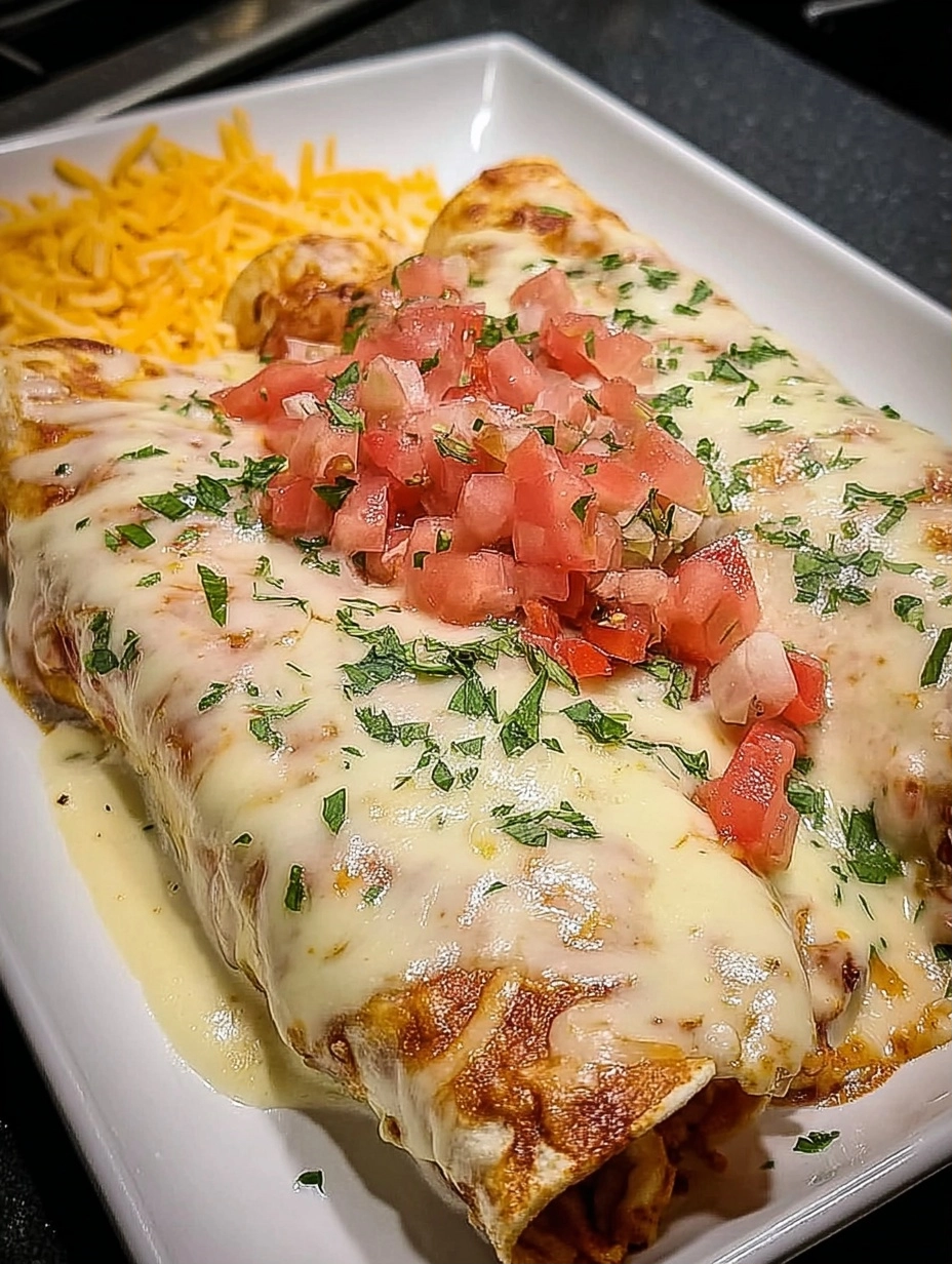 Queso Chicken Enchiladas