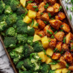 Sheet Pan Pineapple Chicken And Broccoli