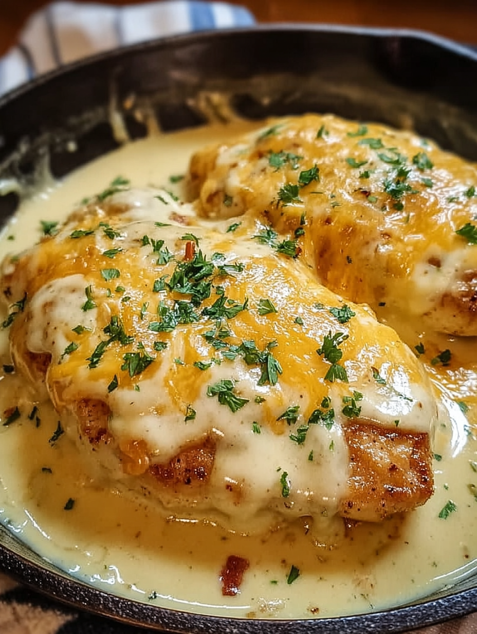 Smothered Cheesy Sour Cream Chicken