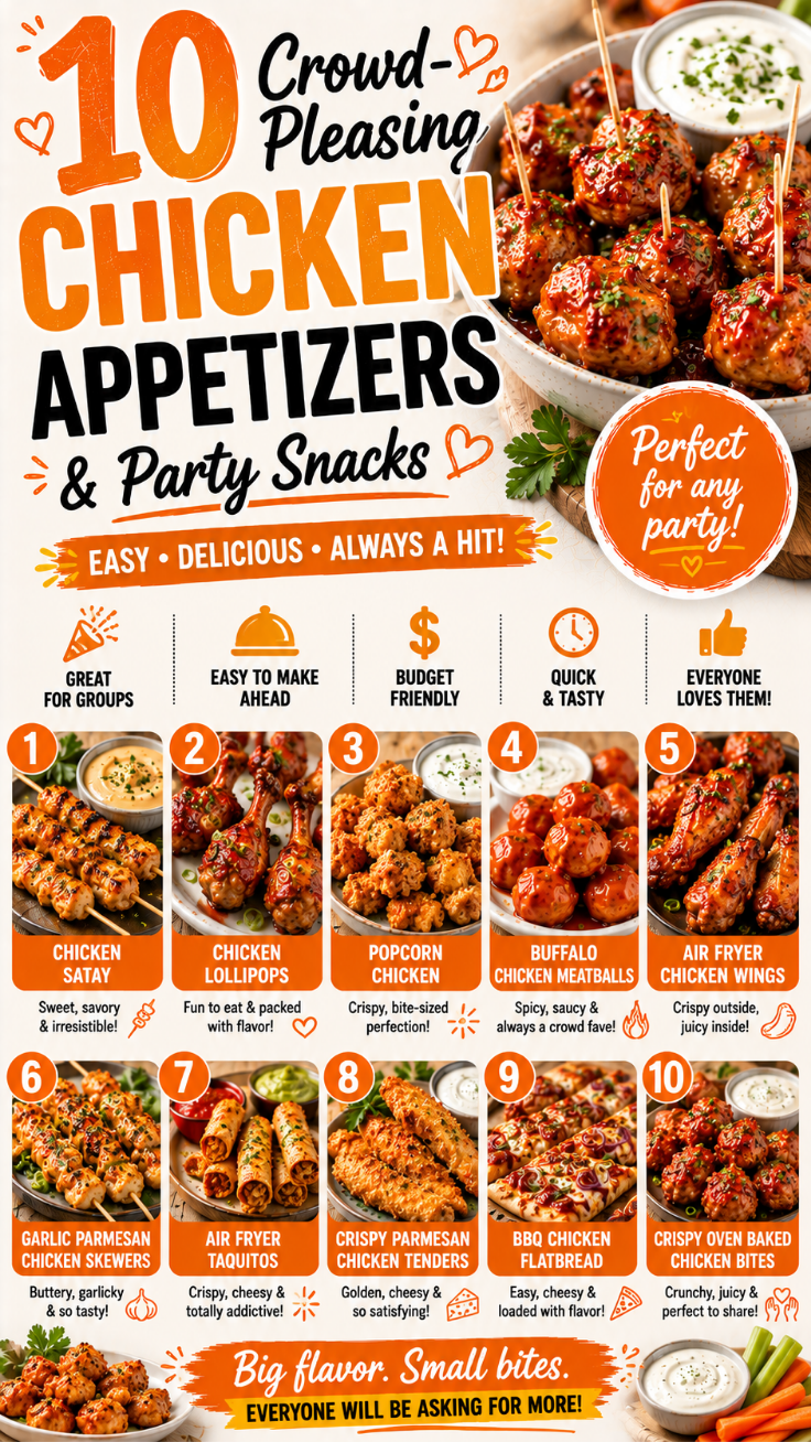 10 Crowd-Pleasing Chicken Appetizers & Party Snacks
