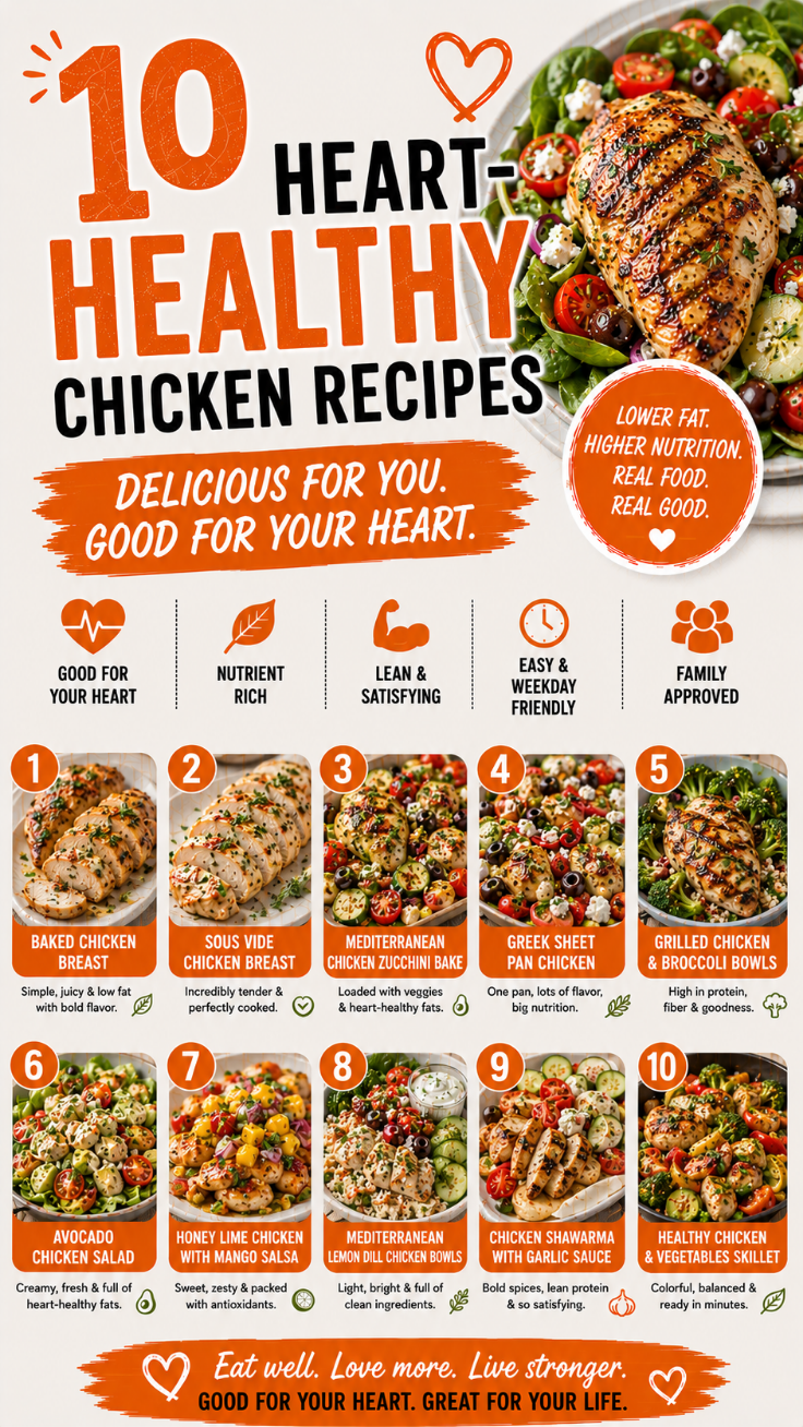 10 Heart-Healthy Chicken Recipes That Are Light but Satisfying