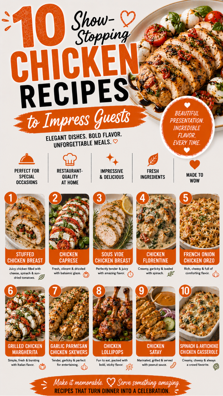 10 Show-Stopping Chicken Recipes to Impress Guests
