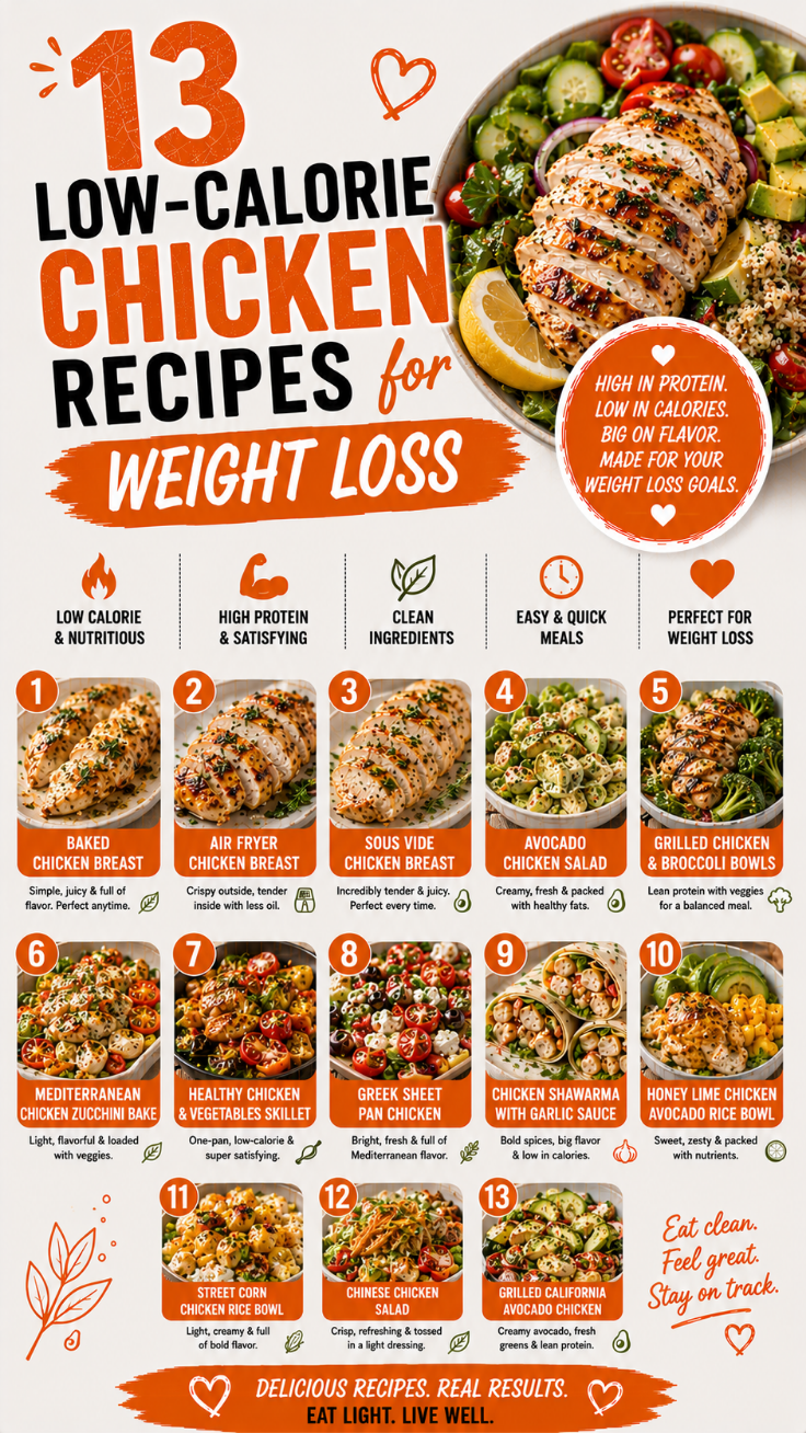 13 Low-Calorie Chicken Recipes to Help Your Weight Loss Goals