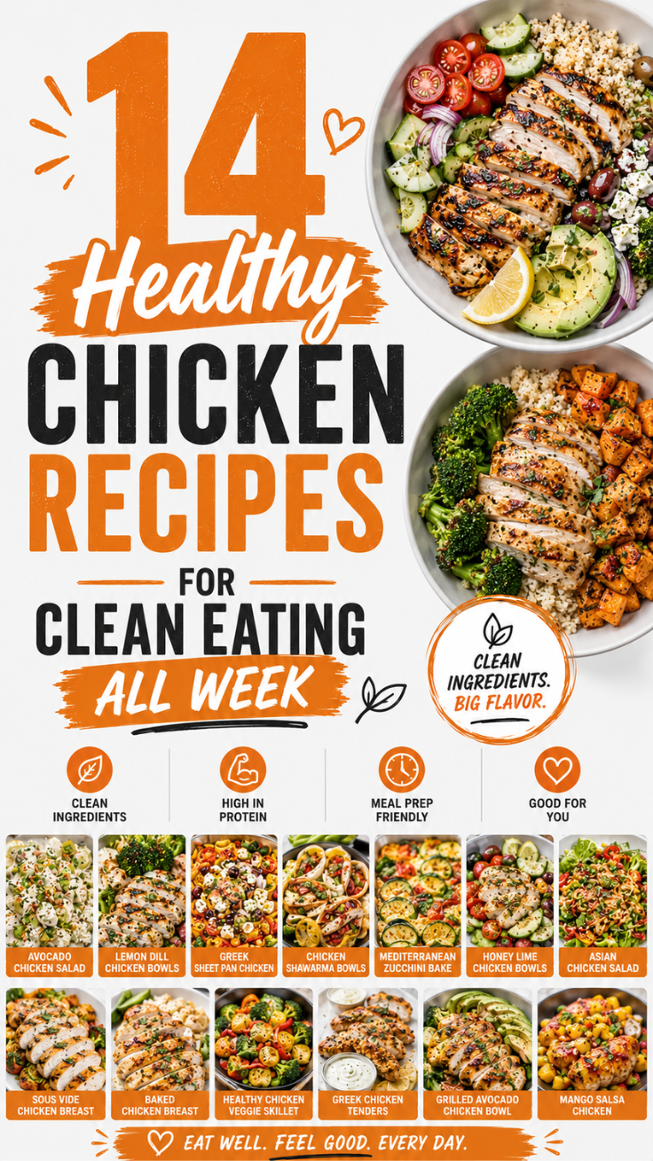 14 Healthy Chicken Recipes for Clean Eating All Week