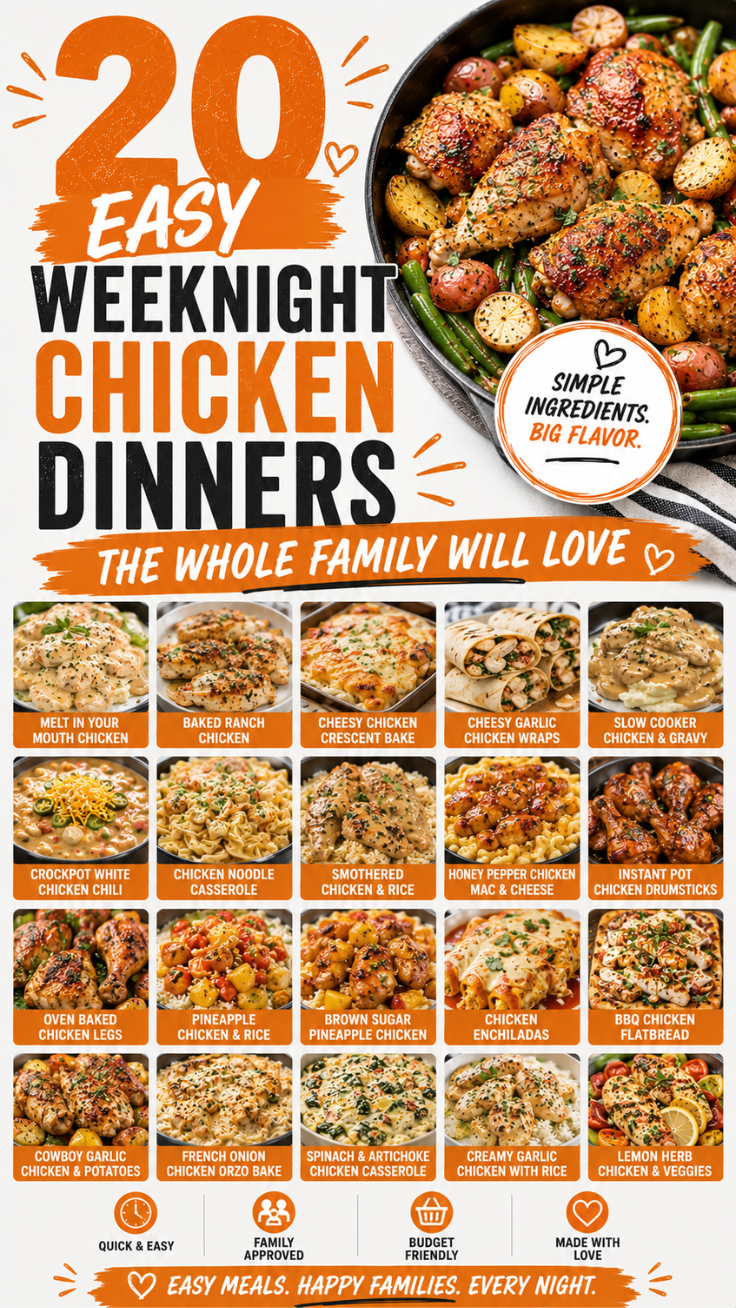 20 Easy Weeknight Chicken Dinners the Whole Family Will Love