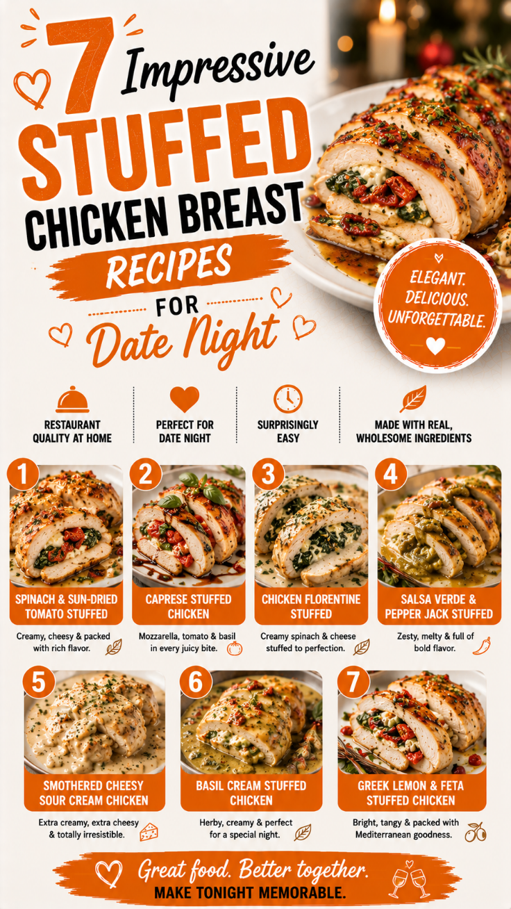 7 Impressive Stuffed Chicken Breast Recipes for Date Night