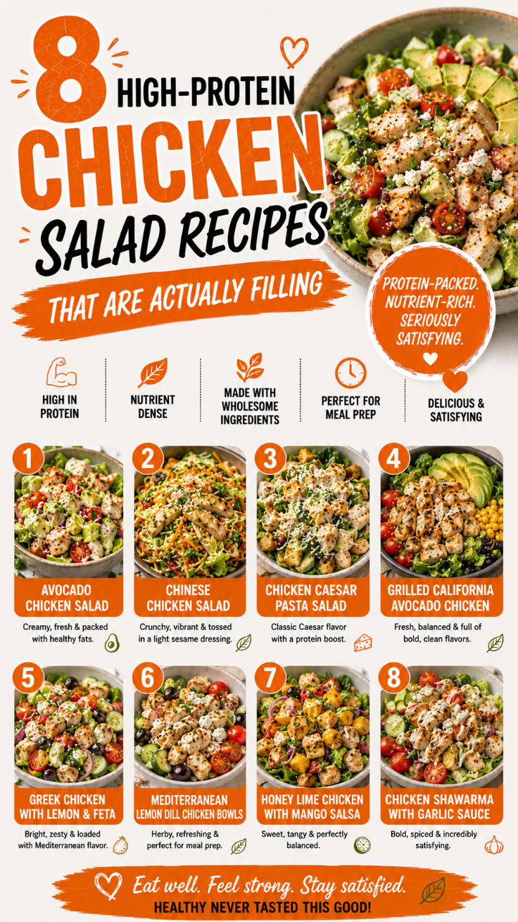 8 High-Protein Chicken Salad Recipes That Are Actually Filling