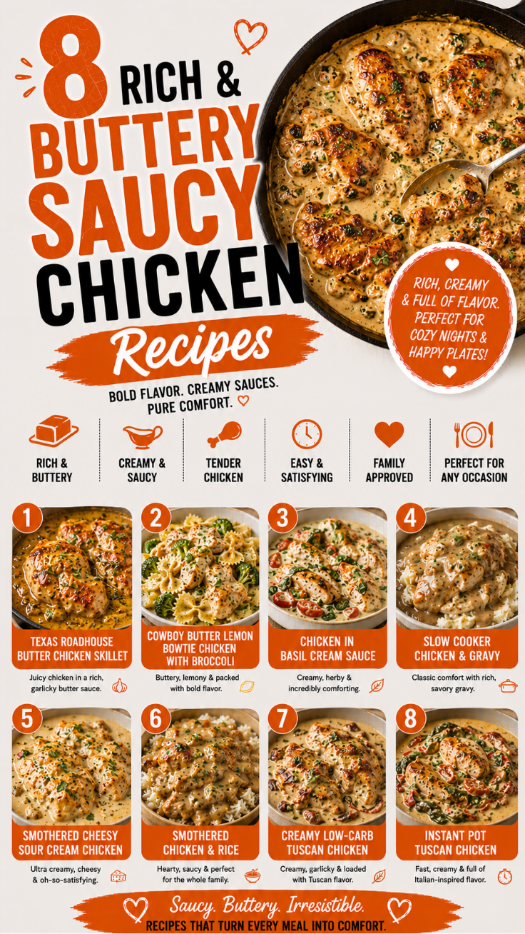 8 Rich & Buttery Chicken Recipes Dripping in Incredible Sauce