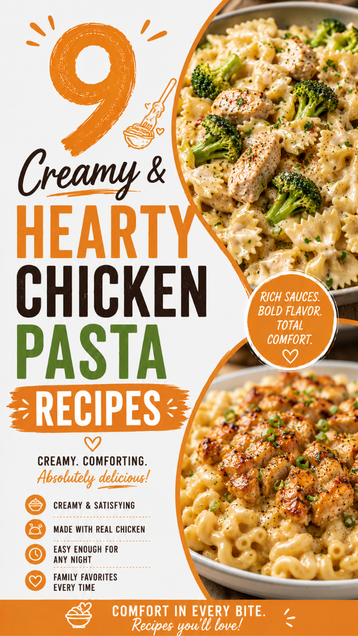 9 Creamy & Hearty Chicken Pasta Recipes for Pasta Night