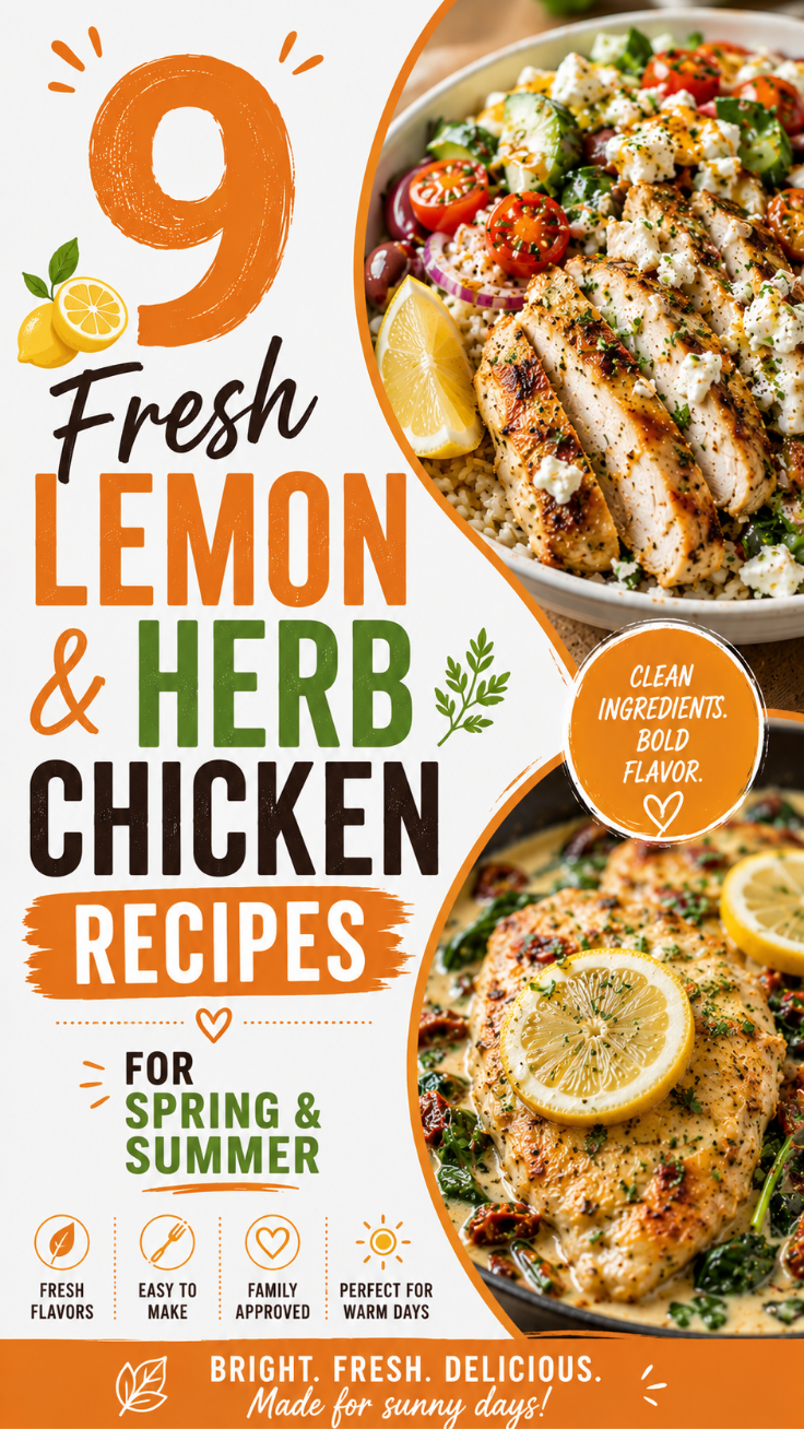 9 Fresh Lemon & Herb Chicken Recipes for Spring and Summer