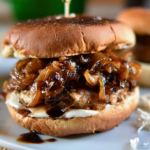 Balsamic Caramelized Onion Turkey Burgers