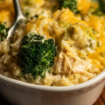 Cheesy Broccoli Chicken and Rice Casserole