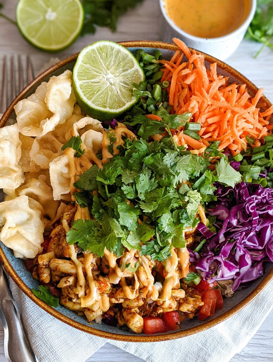 Chicken Wonton Taco Bowl
