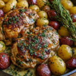 Easy One-Pan Cowboy Garlic Chicken & Potatoes Dinner