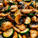 Easy Zucchini Mushroom Chicken Stir Fry Recipe