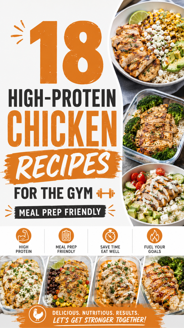 18 High-Protein Chicken Recipes for the Gym (Meal Prep Friendly)
