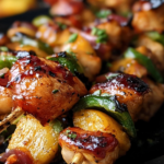 Jalapeño Peach Chicken Skewers