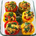 Mediterranean Chicken Stuffed Bell Peppers