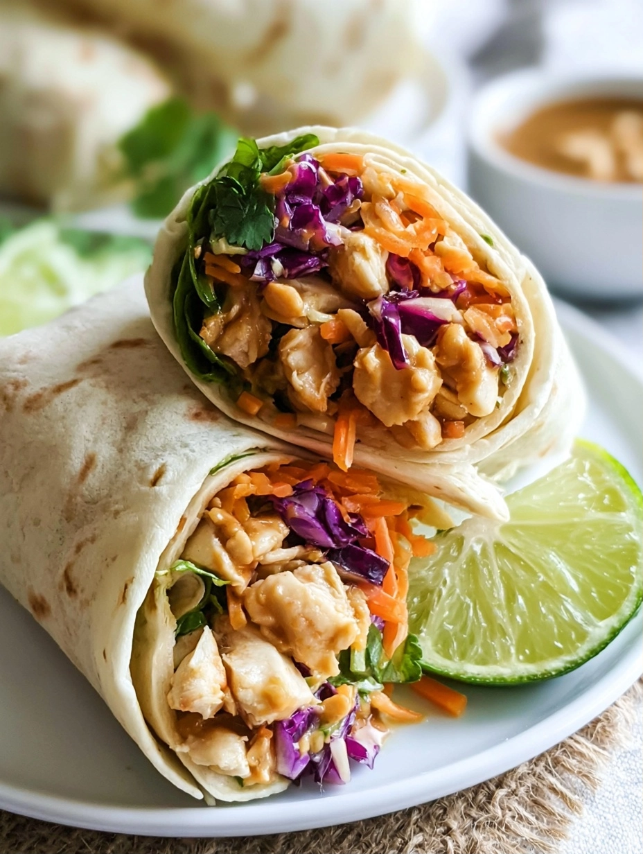 Peanut Chicken Wraps