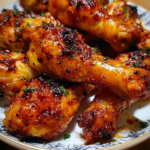 Crispy Baked Honey Garlic Chicken Drumsticks