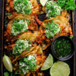 Crispy Poblano Chicken Tacos with Avocado-Jalapeño Salsa