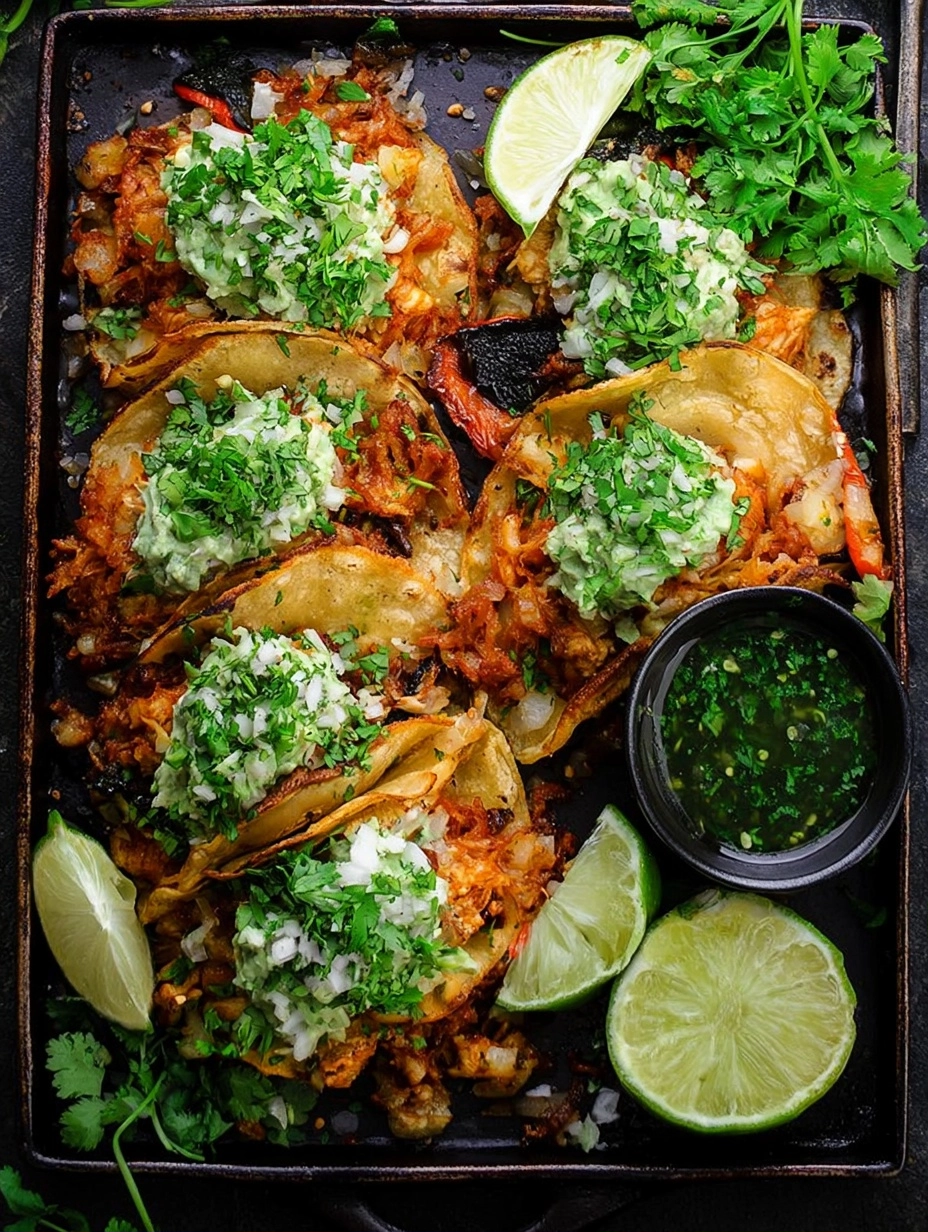 Crispy Poblano Chicken Tacos with Avocado-Jalapeño Salsa