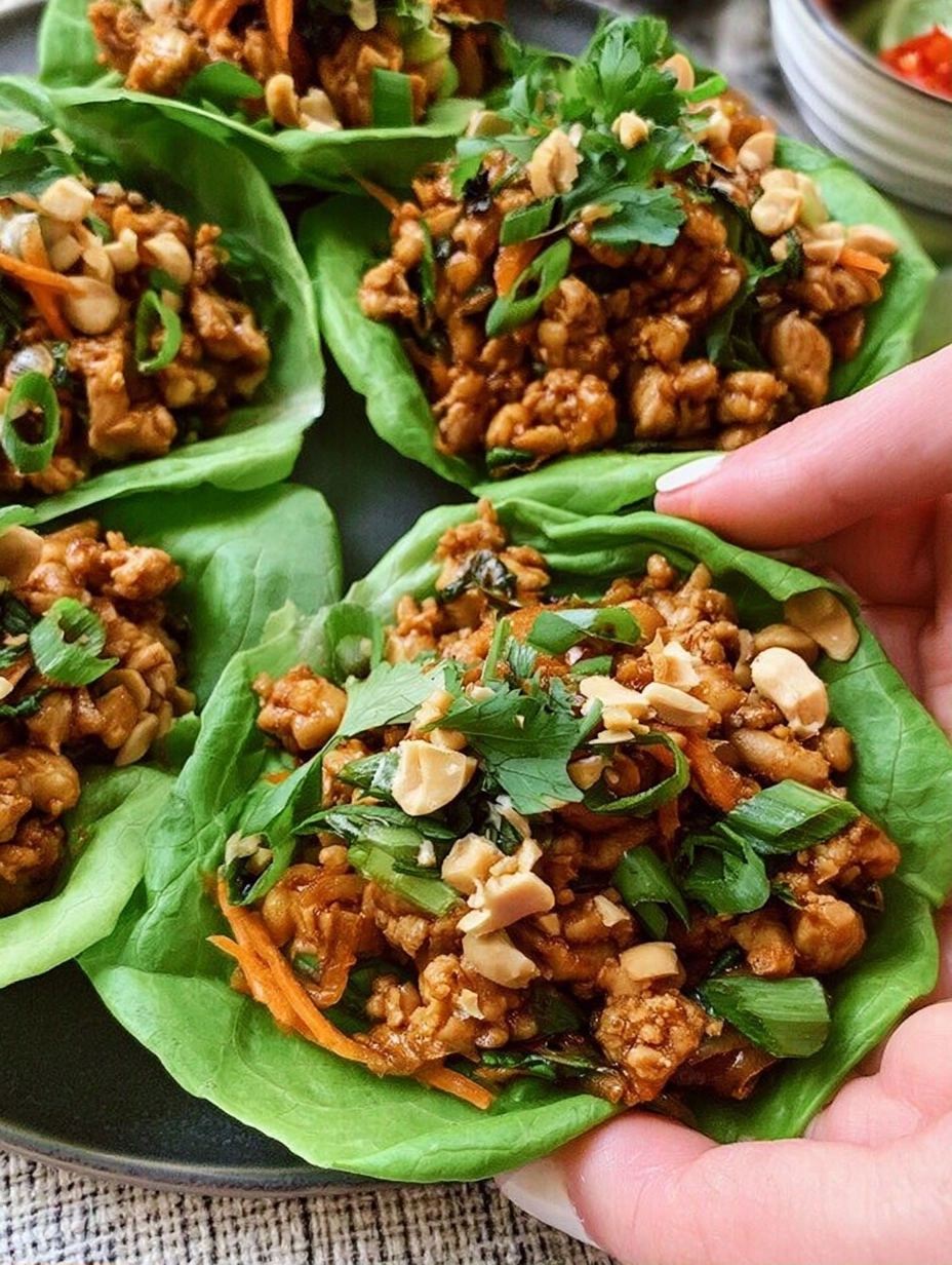 Thai Chicken Lettuce Wraps